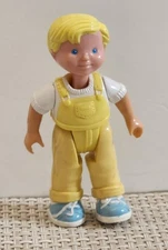 RARE VINTAGE 1993 FISHER PRICE DREAM DOLLHOUSE BLONDE TODDLER BOY FIGURE YELLOW