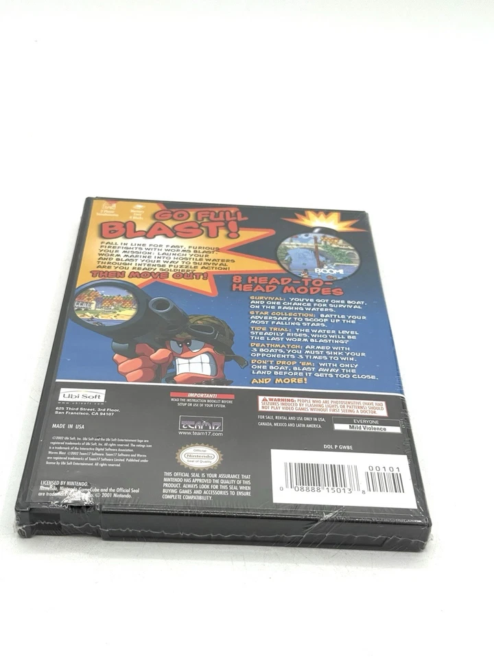 Worms Blast Nintendo GameCube Video Game SEALED w/ Toys R Us - Image 4 of 4
