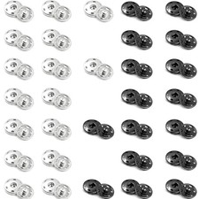 Druckkn&ouml;pfe Metall 32er Set schwarz Silber f&uuml;r Kleidung Taschen DIY Projekte
