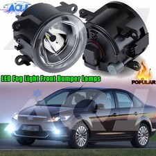 Led White Fog Lights Driving Bumper Lamps Leftright For Ford Focus 2008-2014