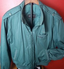 Vtg 1980s Green Members Only Euro Craft Full Zip Bomber Jacket Mens Size 44 Retr