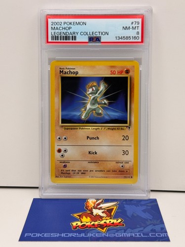 Machop graded PSA 8 for sale on eBay