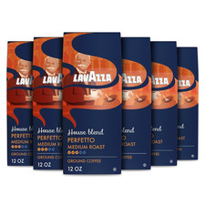Lavazza House Blend Perfetto Ground Coffee 6 Bags of 12Oz, Medium Roast, Full-Bo