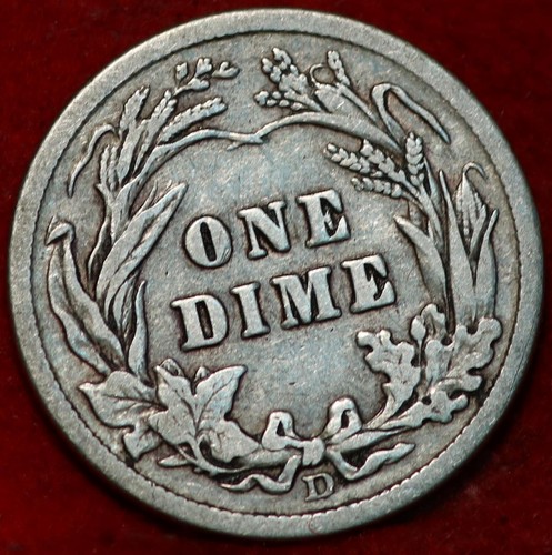 1912-D Denver Mint Silver Barber Dime - Picture 2 of 2