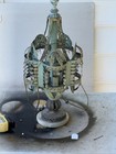 ANTIQUE RARE 3 WAY VICTORIAN TABLE LAMP CAST METAL AQUA BLUE 24” — photo 10