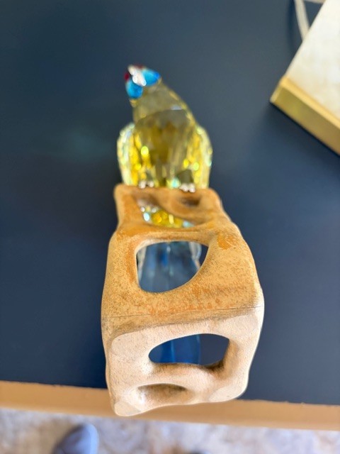 Swarovski Crystal Paradise Bird Green Rosella Fgurine 901601 READ