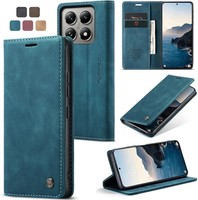 HandyhüLle KlapphüLle Premium Leder BlaugrüN Faltbar StäNder SchutzhüLle
