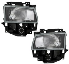Für VW T4 1996-2003 langer Vorderwagen Scheinwerfer Schwarz LINKS + RECHTS
