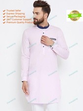 Mens Kurta Traditional Wear Mens Cotton Linen Pathani Festival Dress Kurta