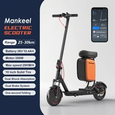 Foldable E-Scooter LOT: Dual Shock Absorption, Seat & App for Easy Commuting