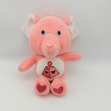 Care Bears Cousins Lotsa Heart Elephant Plush 8" Pink Heart Tummy Stuffed 2004