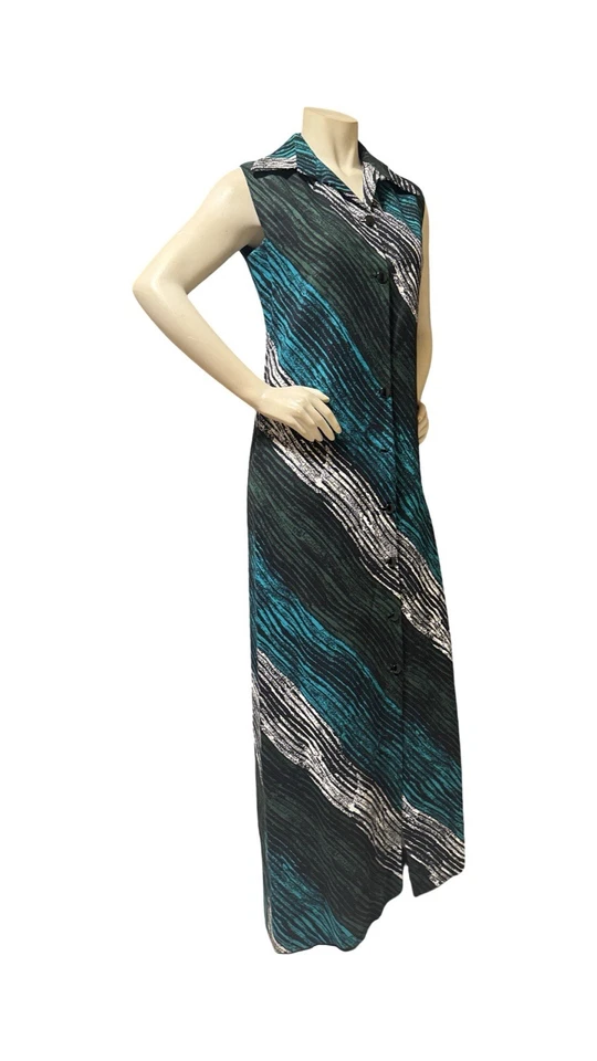 Винтажный Pauline Trigere без рукавов пальто платье + пояс 1970-х ILGWU земли тона - Изображение 4 из 4