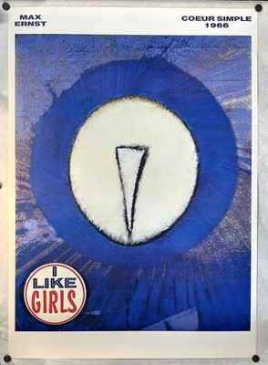 Coeur Simple 1966 by  Max Ernst: I Like Girls- New/Old Stock  Print, Milano 1991
