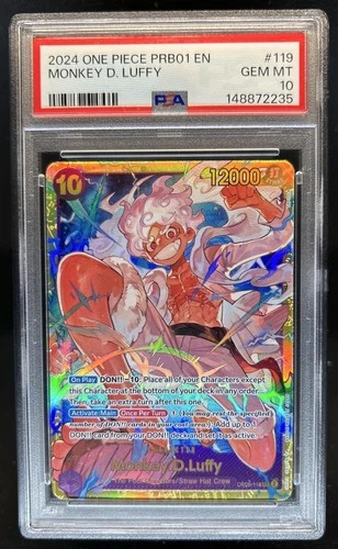 2024 One Piece The Best Monkey.D.Luffy Secret Rare #OP05-119 PSA 10 GEM MINT