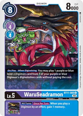 WaruSeadramon BT11-085 U Dimensional Phase Digimon TCG