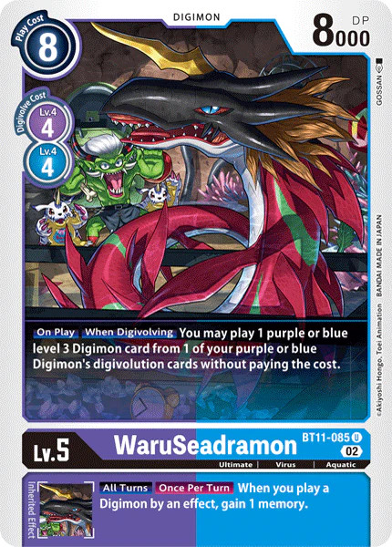 WaruSeadramon BT11-085 U Dimensional Phase Digimon TCG