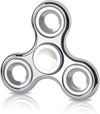 Fidget Toys Adults 5 Pack,Electroplated Metal Fidget Spinner Stress Reducer,High