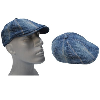 HERREN SCHIEBERMÜTZE 6-PANEL JEANS Cool4 Flatcap Kappe Mütze E76