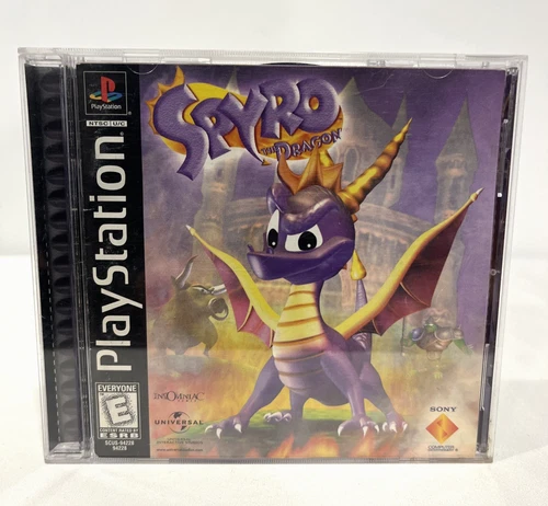 SPYRO THE DRAGON PS1 SONY PLAYSTATION 1 BLACK LABEL COMPLETE SET 1998 INSOMNIAC