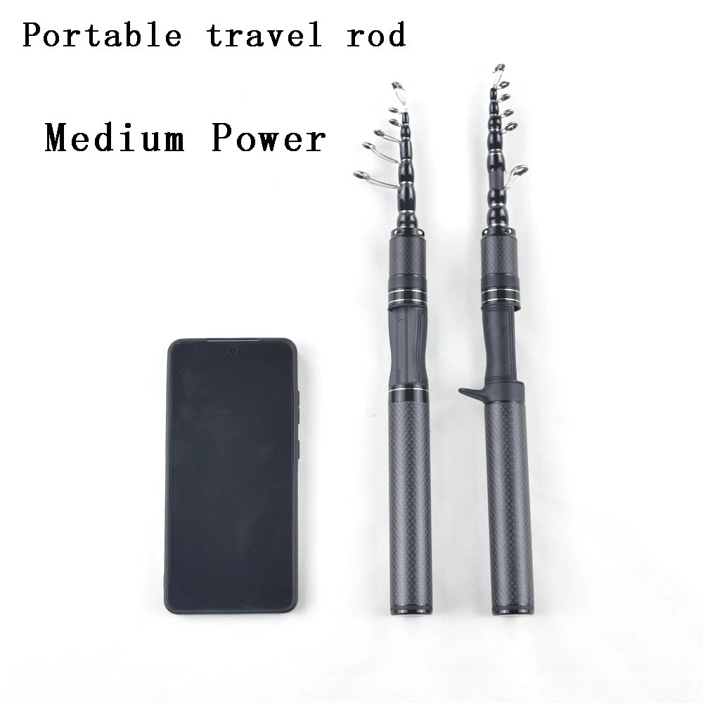Portable Telescopic Fishing Rod for For Sea Fishing Carbon Fiber 1.8m/2.1m/2.4m