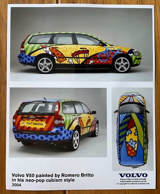 Original 2004 Volvo V50 Romero Britto UK Pressemitteilung 8 x 10 Foto / Photo
