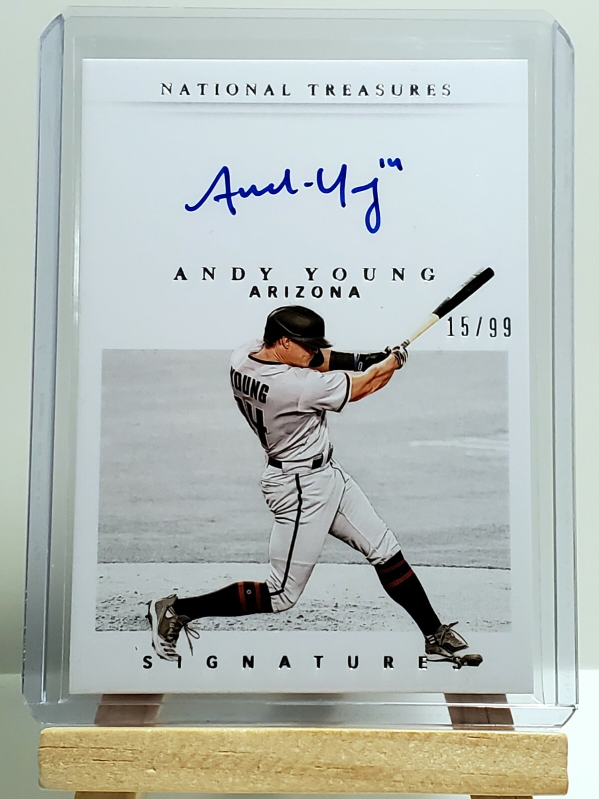 Andy Young RC 2021 Panini National Treasures Rookie On-Card Auto 15/99 D'backs view 1