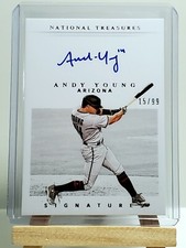 Andy Young RC 2021 Panini National Treasures Rookie On-Card Auto 15/99 D'backs
