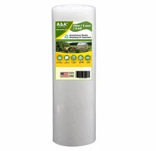A&A Greenhouse Plastic Clear 8Mil 5yr Poly Film 8-25 Widths x Various Lengths