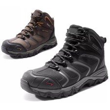 Men's Work Boots Waterproof Ankle Safety Boots Steel Toe Construction Boots US