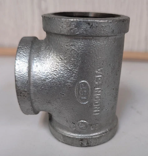 (LOT OF 6) 1-1/2" Galvanized Pipe Tee Fitting FNPT FPT NPT - FREE SHIPPING!!