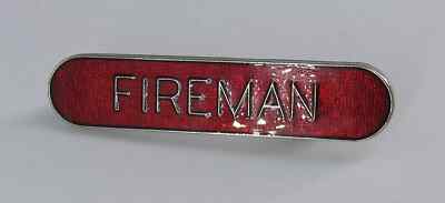 Vtg RAILWAY FIREMAN Enamel Lapel Badge - Trains, London Transport, Railwayana