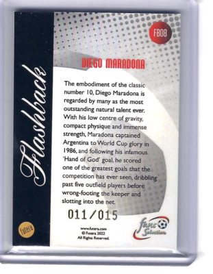 DIEGO MARADONA 2022 FUTERA FANS SELECTION EDITION 3 FLASHBACK /15