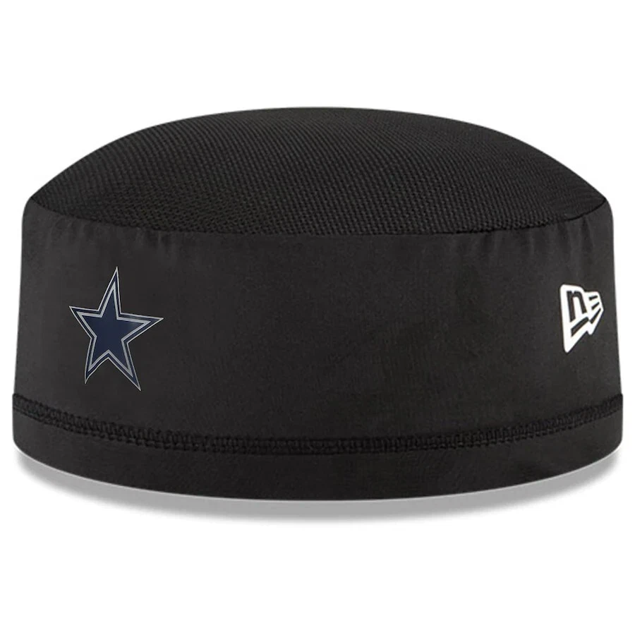 Dallas Cowboys Training Skully Cap Black Beanie Blue Star top New Era NFL hat M