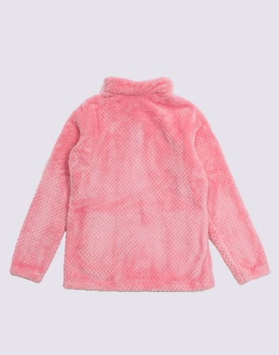 COLUMBIA Kids Fluffy Full Zip Sweatshirt Size 10-12Y M Pink Logo - Picture 2 of 5