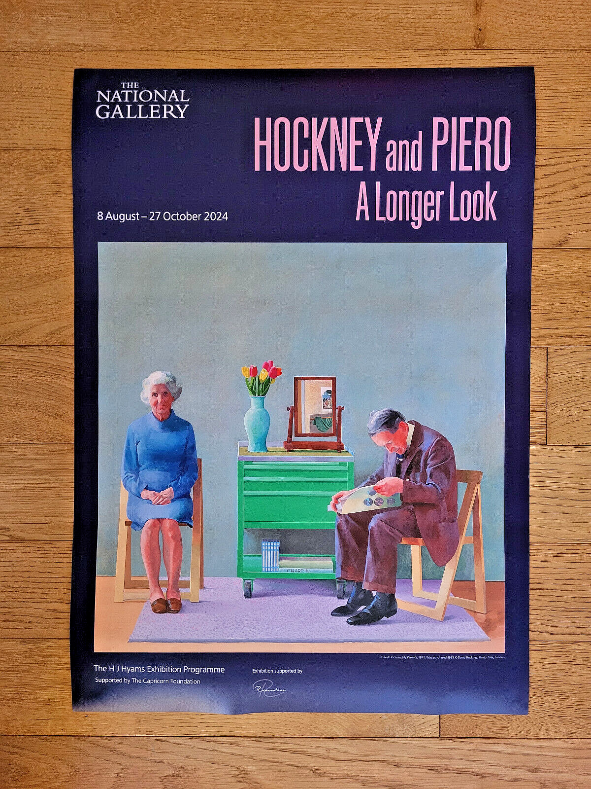 DAVID HOCKNEY - AFFICHE ORIGINALE EXPOSITION - NATIONAL GALLERY LONDON - 2024 image 2