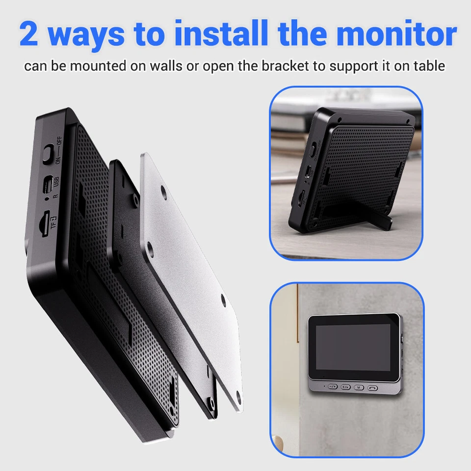 Wireless Video Door Bell Camera WiFi Phone Intercom System with Monitor Doorbell - Image 4 of 4