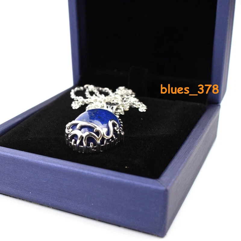 Collar de plata The Vampire Diaries Katherine Pierce Daylight Nature Lapislázuli S925 Foto 4 de 4