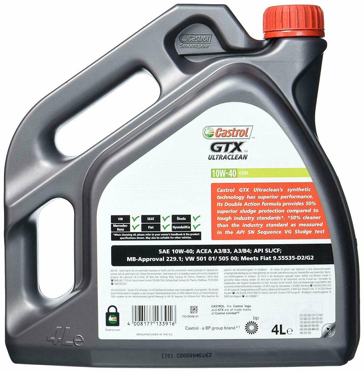 Масла кастрол полусинтетика. Castrol GTX Ultraclean 10w-40. Масло моторное Castrol GTX Ultraclean a3/b4 10w-40 4 л. Castrol GTX 10w-40 a3/b3. Castrol GTX 10w-40 a3/b.