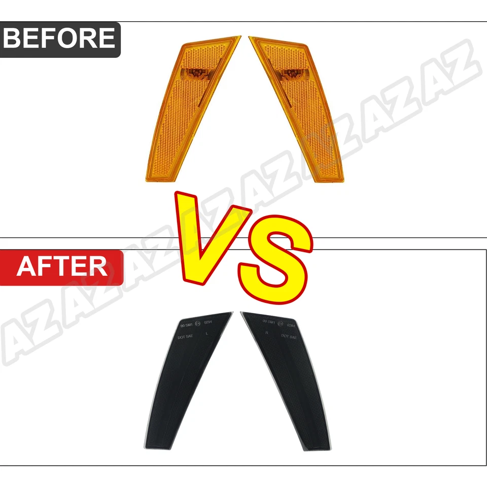 Amber LED Front Bumper Side Marker Lights Signal Lamp For 2008-2012 Jeep Liberty - Image 4 of 4