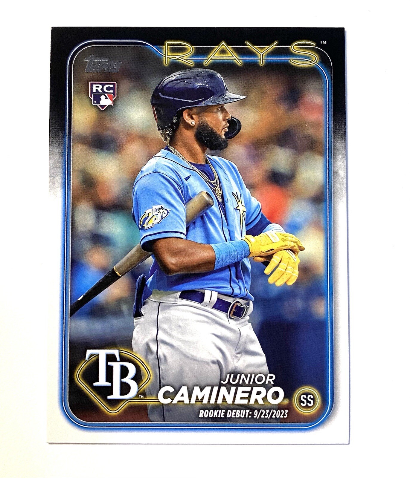 2024 Topps Update #US223 Junior Caminero RC Rookie Debut Tampa Bay Rays