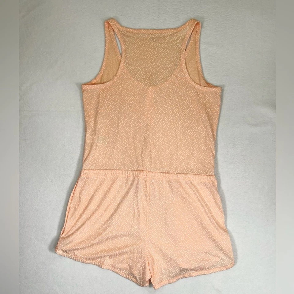 Romper LOVE BY GAP Feminino Estilo de Vida Sem Mangas Bolinhas Paraíso Pêssego Tamanho P - Imagem 3 de 4