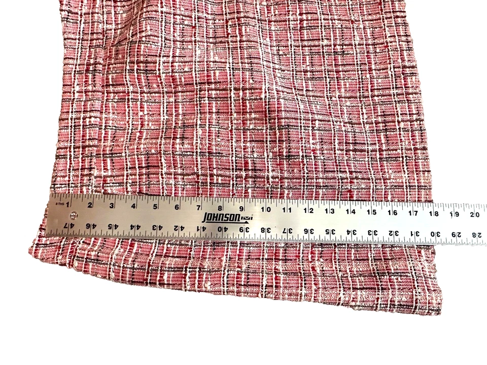 Falda Kate Spade The Rules Rosa Tweed Falda Lápiz Hasta la Rodilla Talla 6 Foto 4 de 4