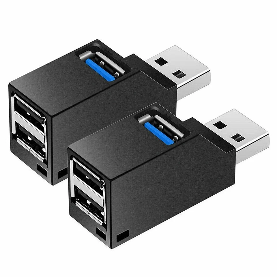 Lote de caja divisorra portátil de alta velocidad concentrador USB 3.0 de 3 puertos para PC portátil portátil Foto 3 de 4