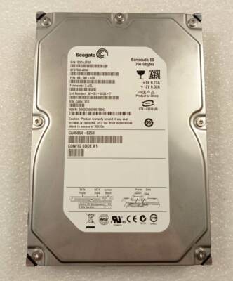 Seagate HDD ST3750640NS CA06600 9BL148-030 750GB 750GB FESTPLATTE FESTPLATTE SATA NEU