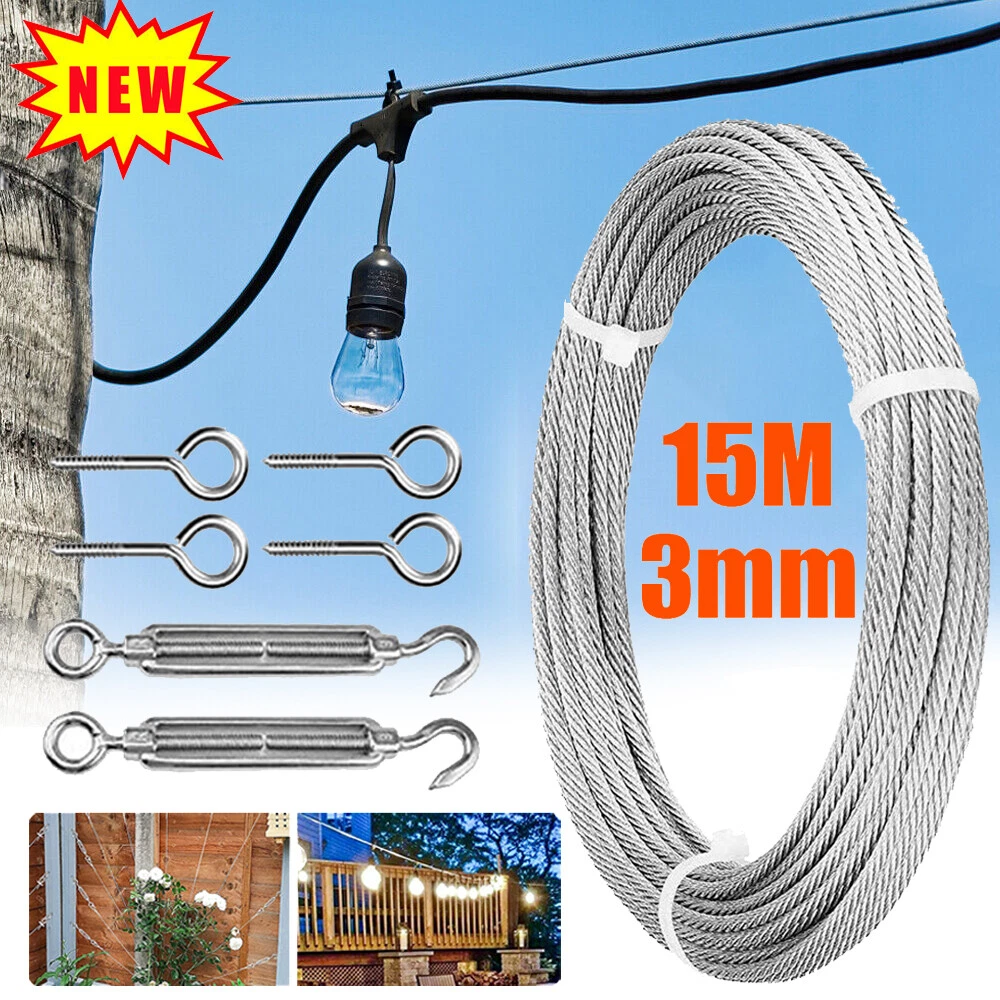 Wire rope for hanging lights deals