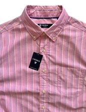 Daniel Cremieux Classics Nwt Cotton Pink Multi Stripe Long Sleeve Shirt Large L