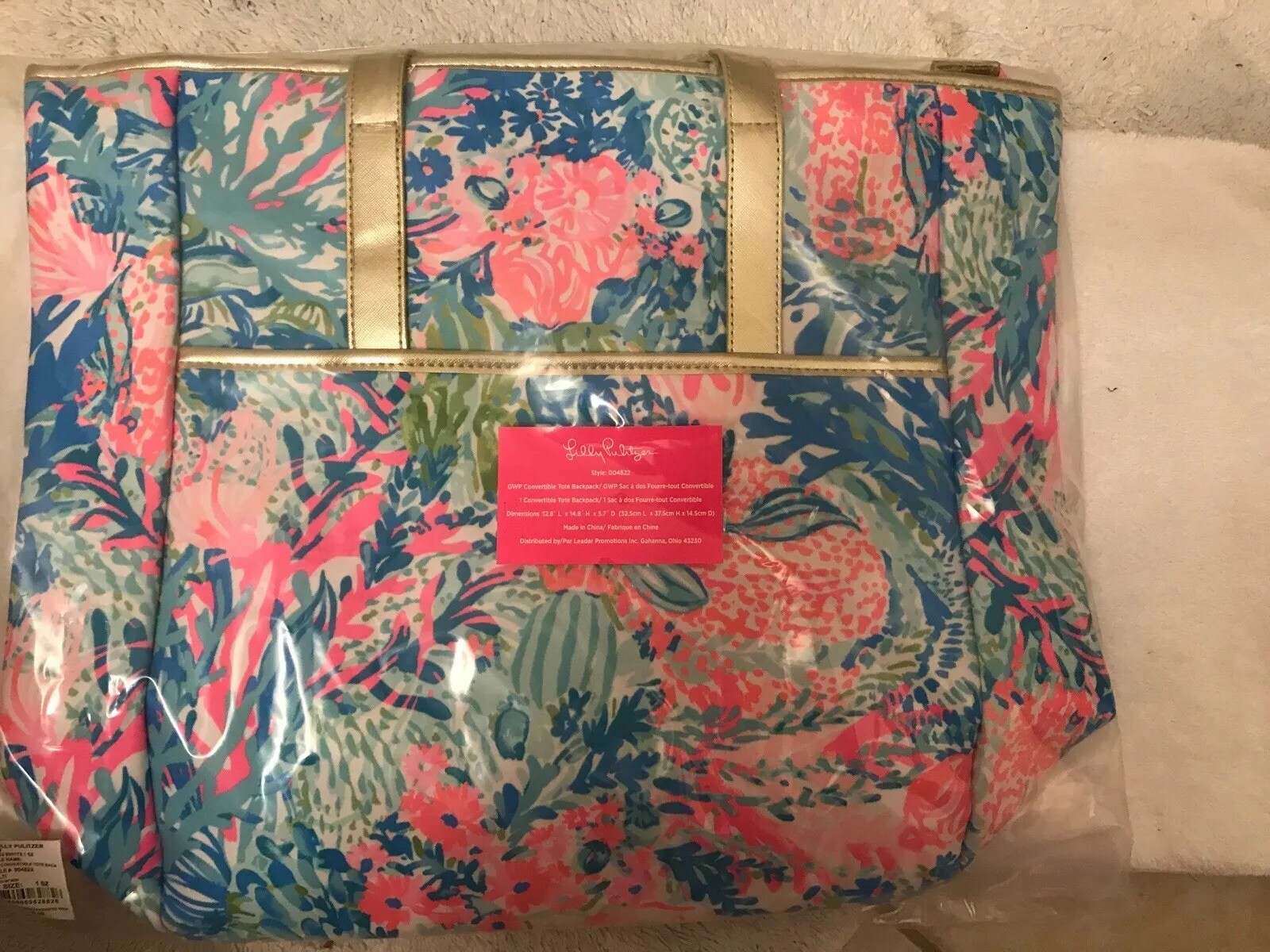lilly pulitzer backpack tote