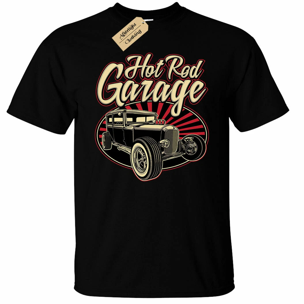 Tee Shirt Moto Custom Garage T-Shirt Homme Noir Motard, Coupe Moderne (S) :  : Mode