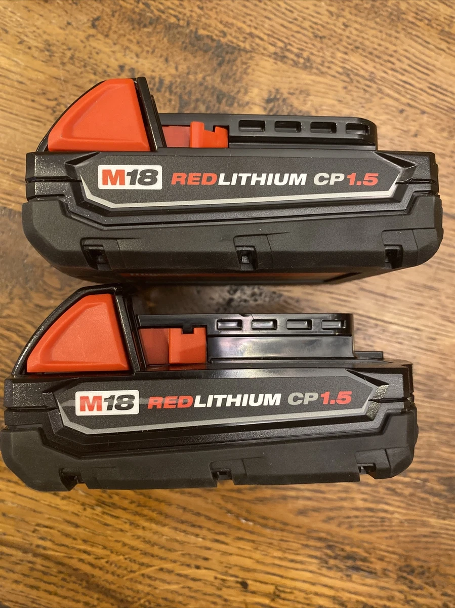 Genuine Milwaukee 48 11 1815 2 M18 Red Lithium 1.5Ah Compact Batteries
