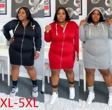 Plus size hooded dress